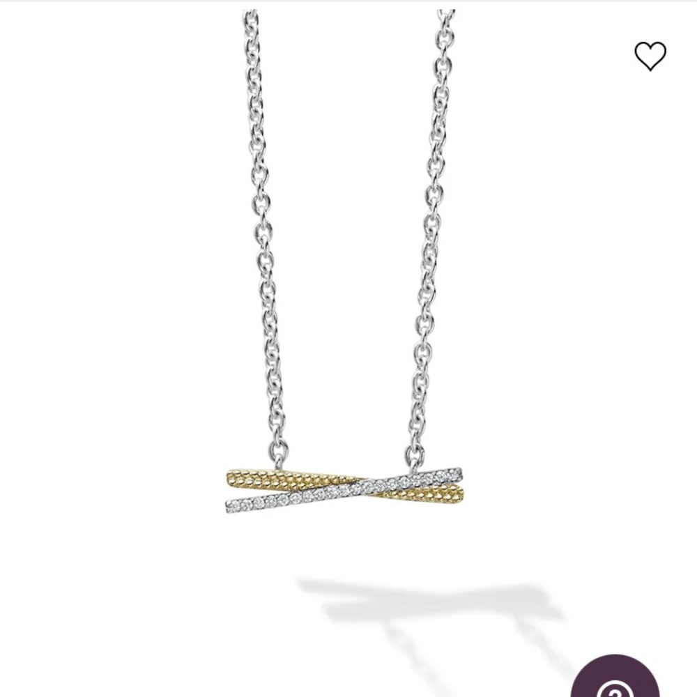 LAGOS Two-Tone X Diamond Necklace